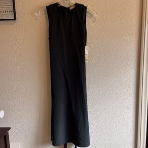 NEW Go By Go Silk Midi Dress Black